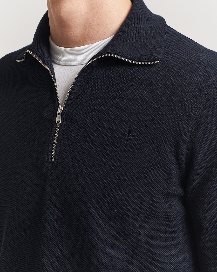 Morris Jake Cotton Half Zip Navy