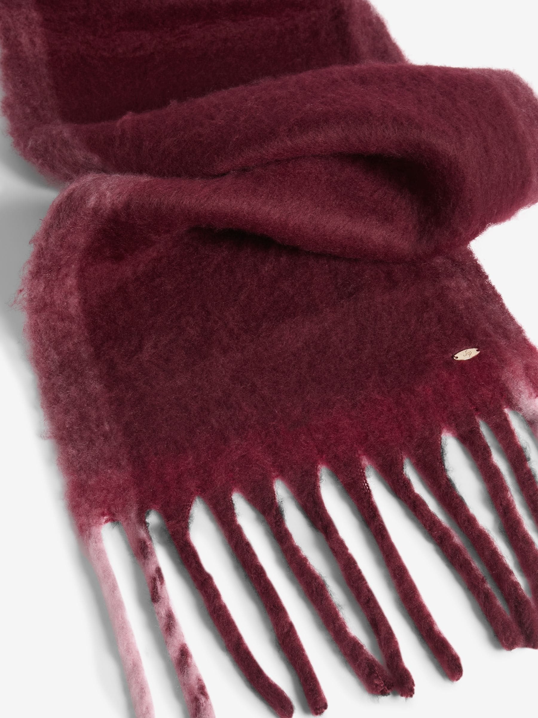 Bordeauxrood - Lipsy Cosy geborstelde sjaal