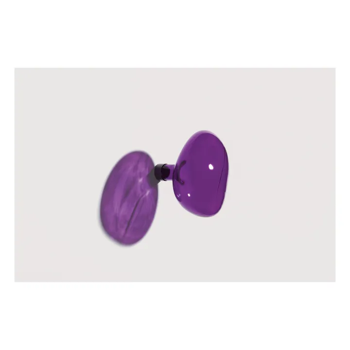 Petite friture Patère en verre Bubble grande | Violet