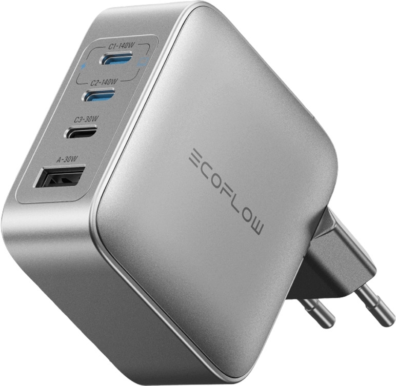 EcoFlow Rapid Pro Ladegerät 140 W mit 3 x USB-C / 1x USB-A Ports