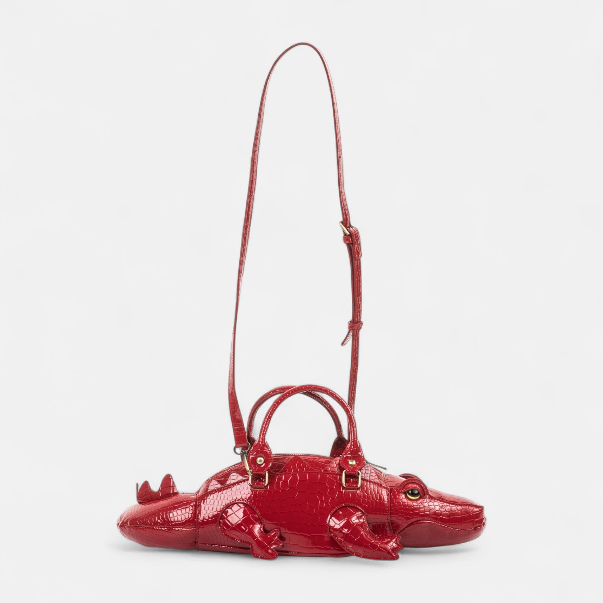 Sac à main crocodile rouge