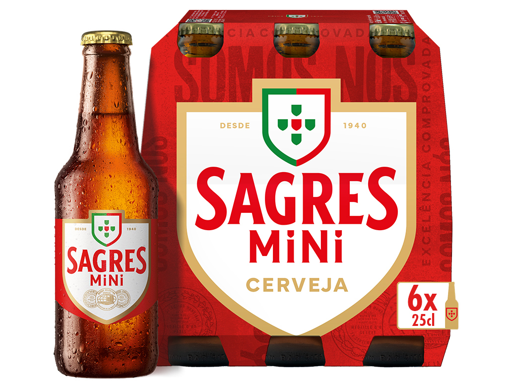 CERVEJA SAGRES BRANCA MINI 6X0.25L