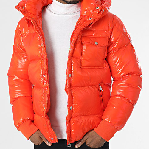 Doudoune Capuche Orange