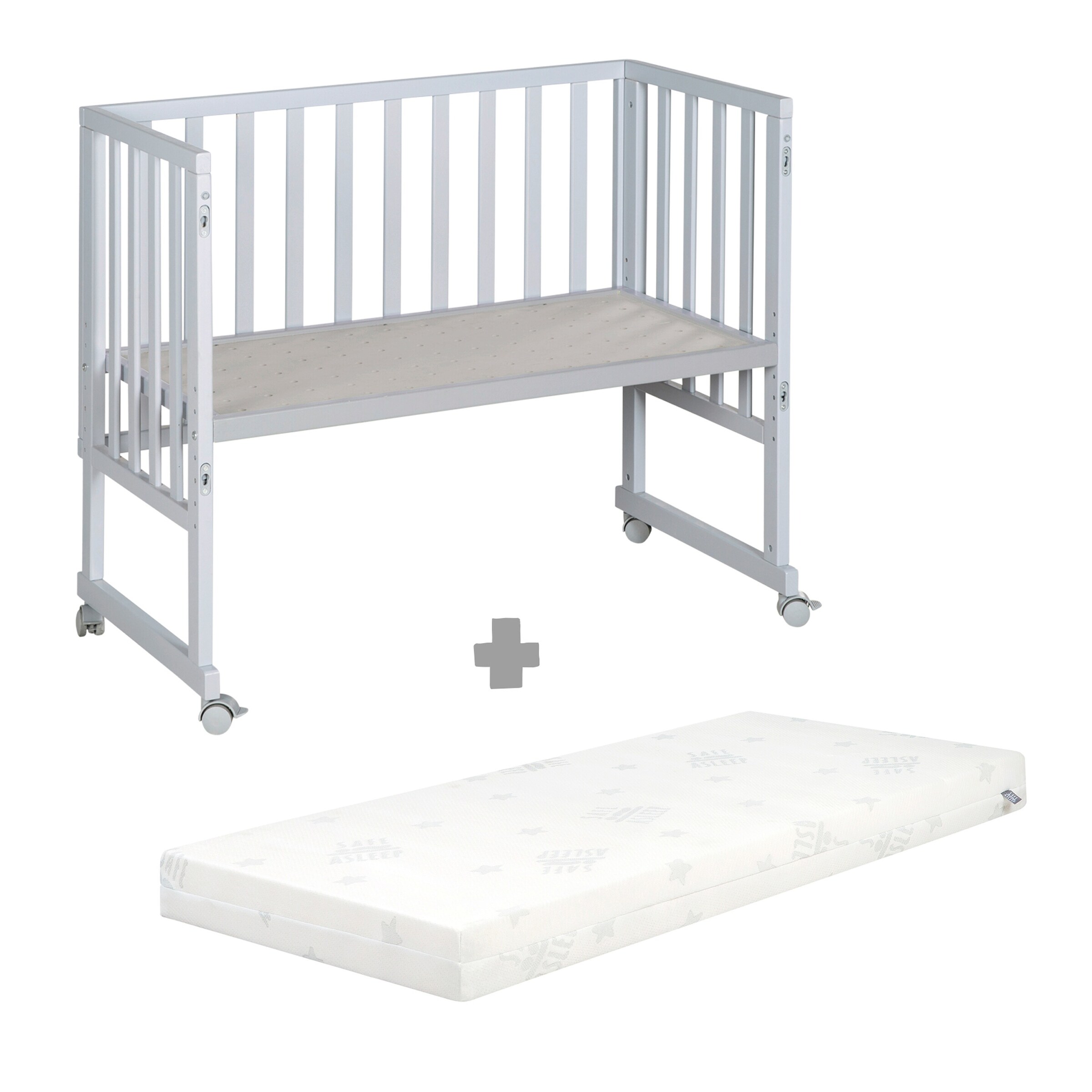 roba Stuben- & Beistellbett 3in1 mit Barriere + Matratze