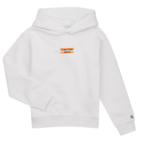 Calvin Klein Jeans - MINI BLOCK LOGO HOODIE - Blanc
