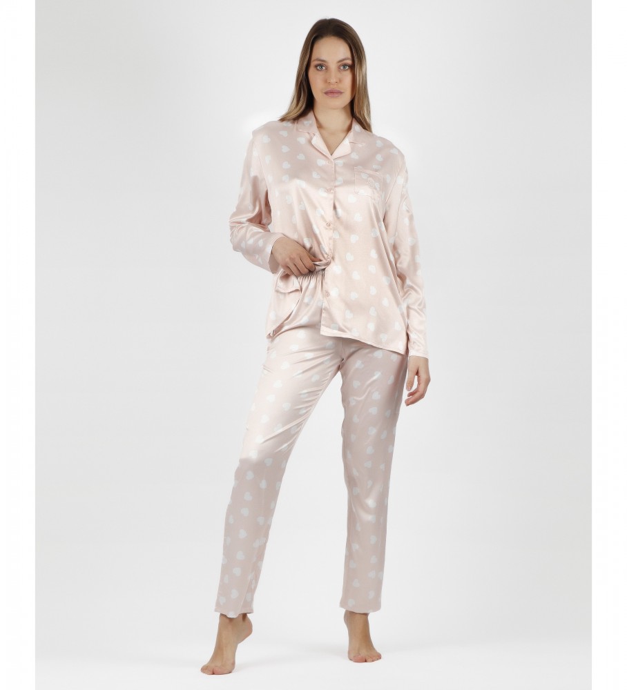 Admas Pijama Aberto Coração de Amor Nude