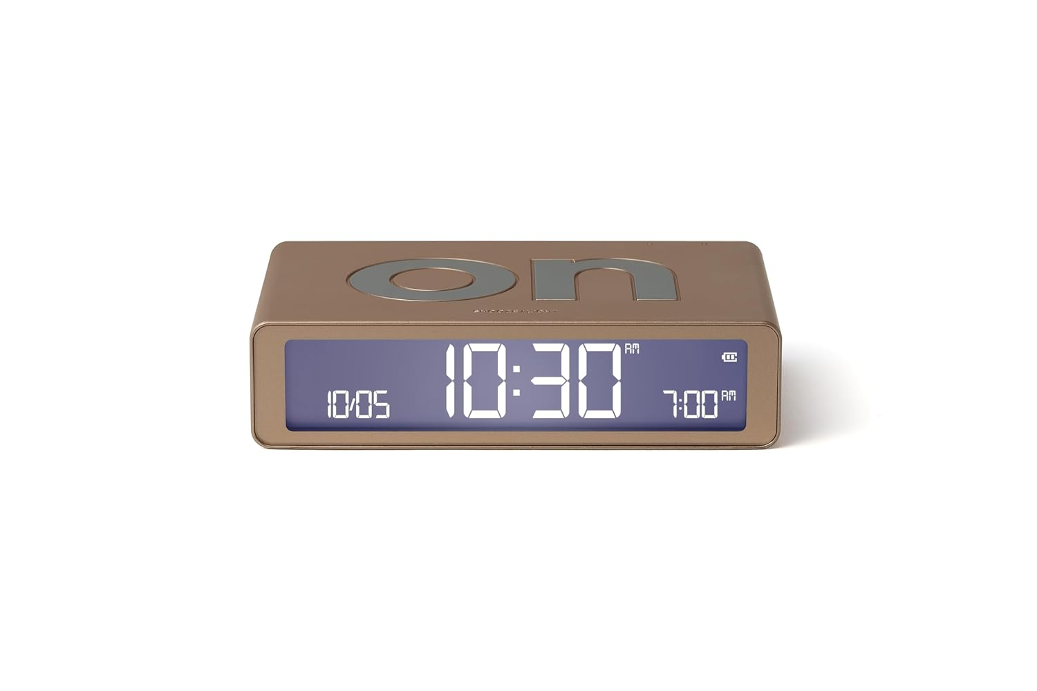Flip Classic Digitaler Wecker Nachttisch Uhr mit LCD Display (LEX-LR157D1) - Soft Gold