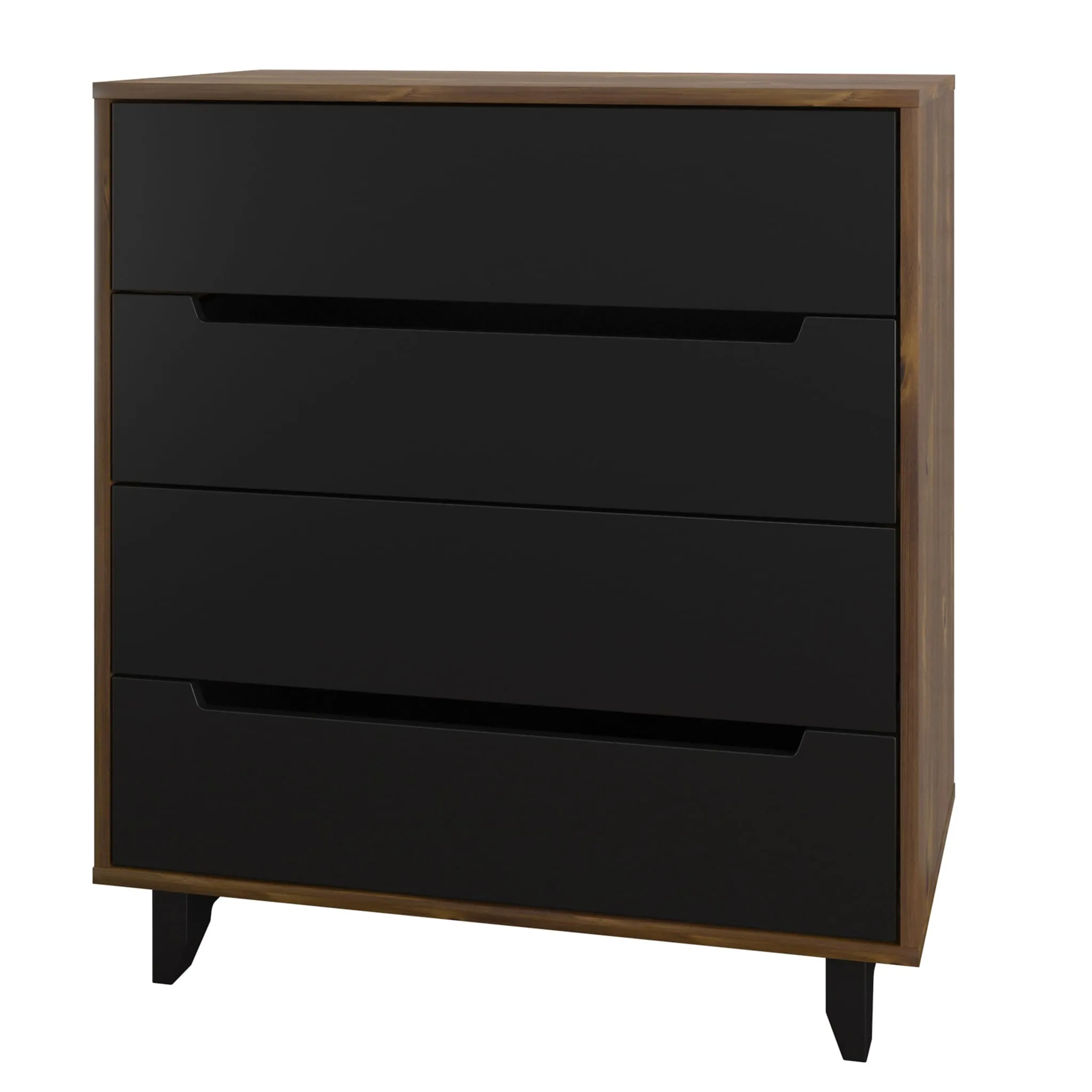 Nexera Bureau 4 Tiroirs Aston - Truffe et Noir
