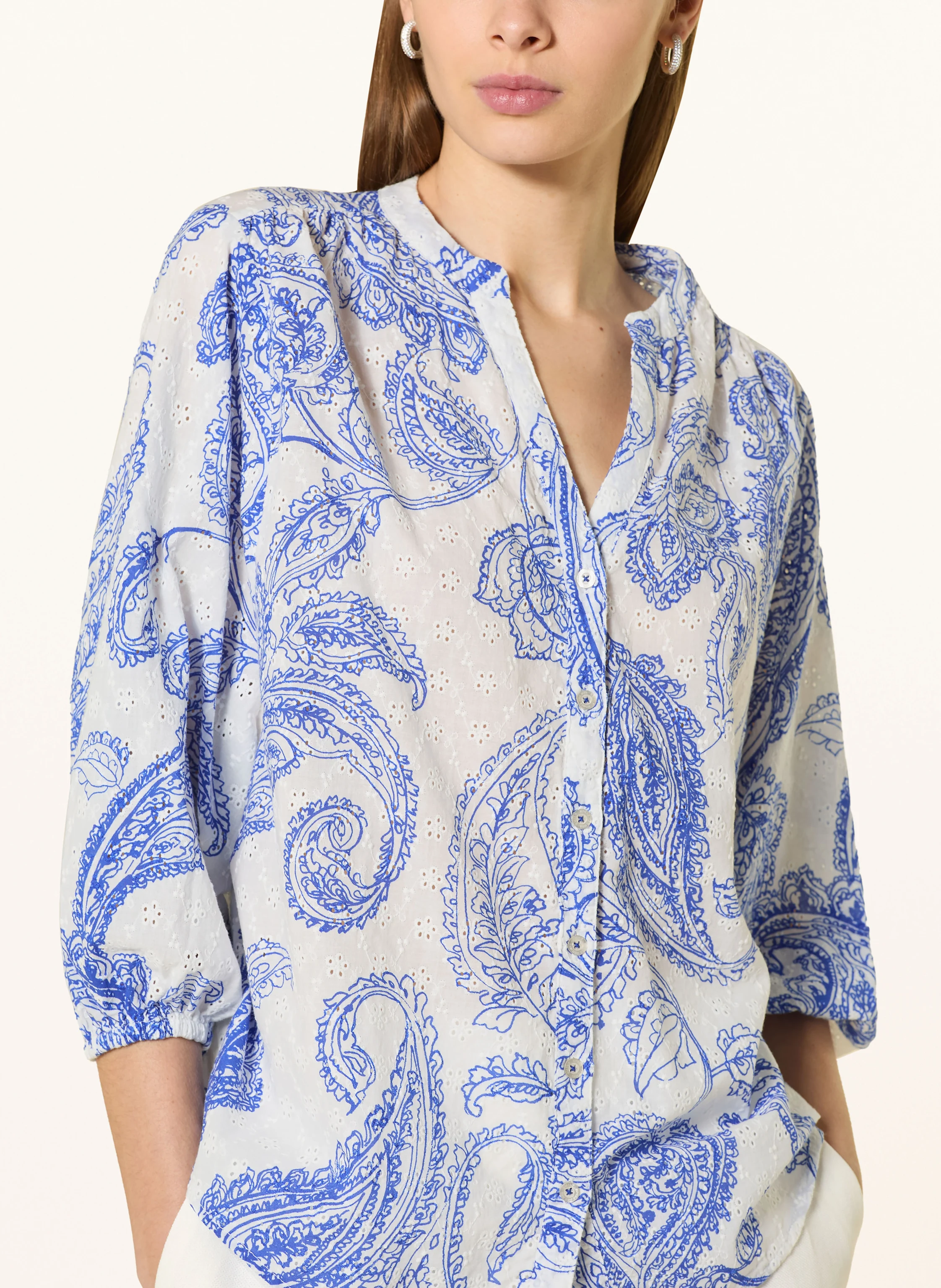 Emily VAN DEN BERGH Bluse aus Lochspitze mit 3/4-Arm