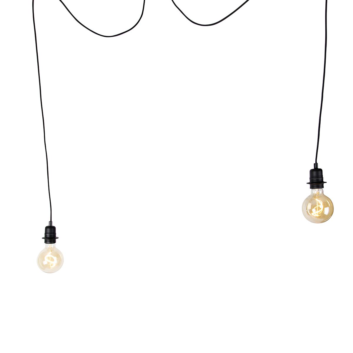 Moderne hanglamp zwart 2-lichts - Cava
