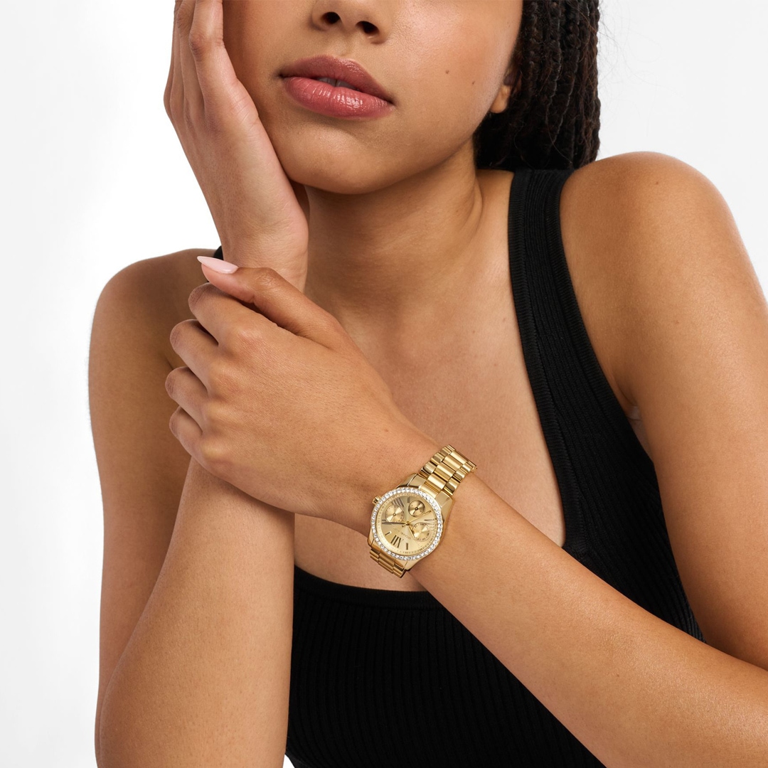 Michael Kors Lexington Lux Day Date Goldig