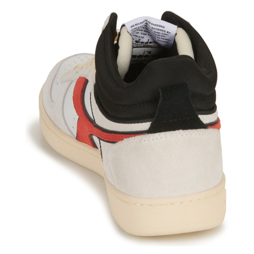 Diadora - MAGIC BASKET DEMI CUT SUEDE LEATHER - Blanc / Rouge / Noir