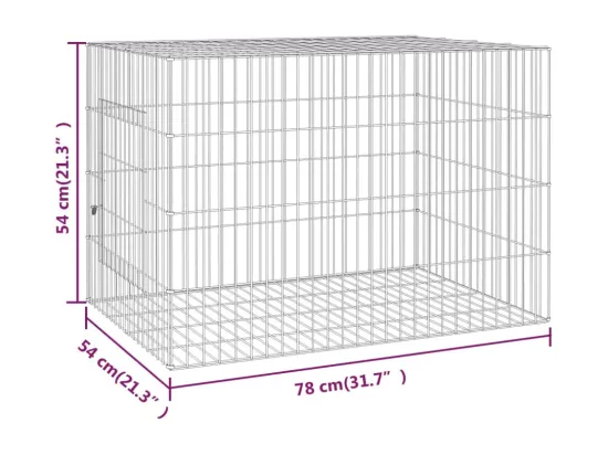 Cage à lapin 78x54x54 cm Fer galvanisé