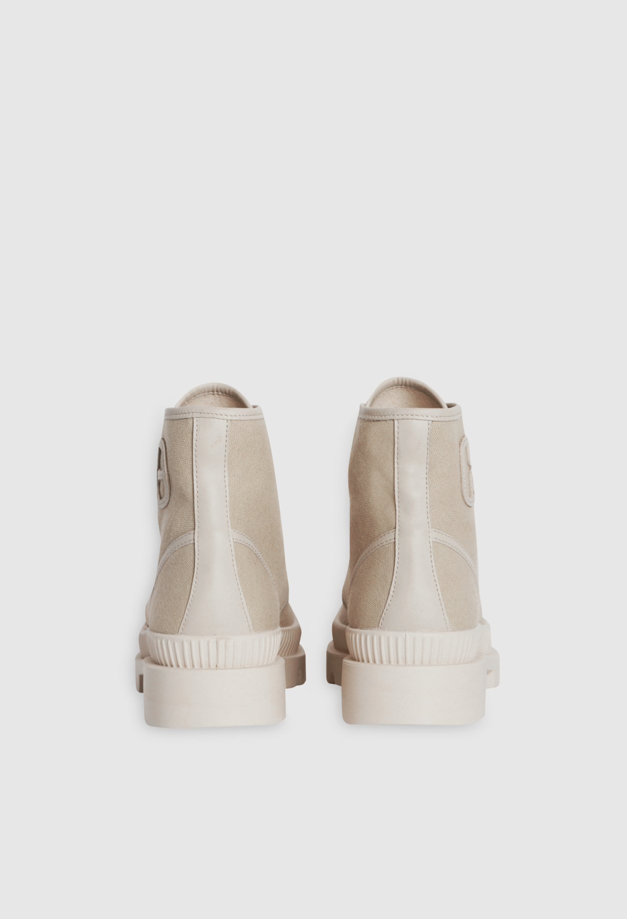 Bottines bicolore toile