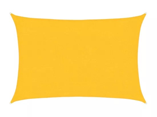 Voile d'ombrage 160 g/m² rectangulaire jaune 2x2,5 m PEHD