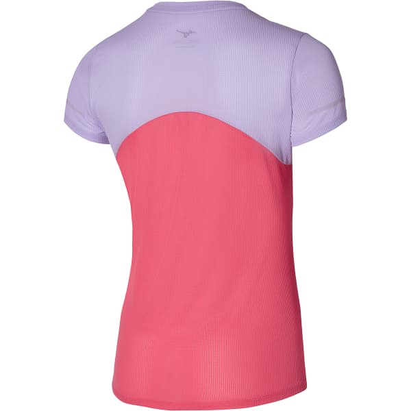 T-shirt running MIZUNO ACTIVE DRYAEROFLOW TEE W SUNKISSED CORAL