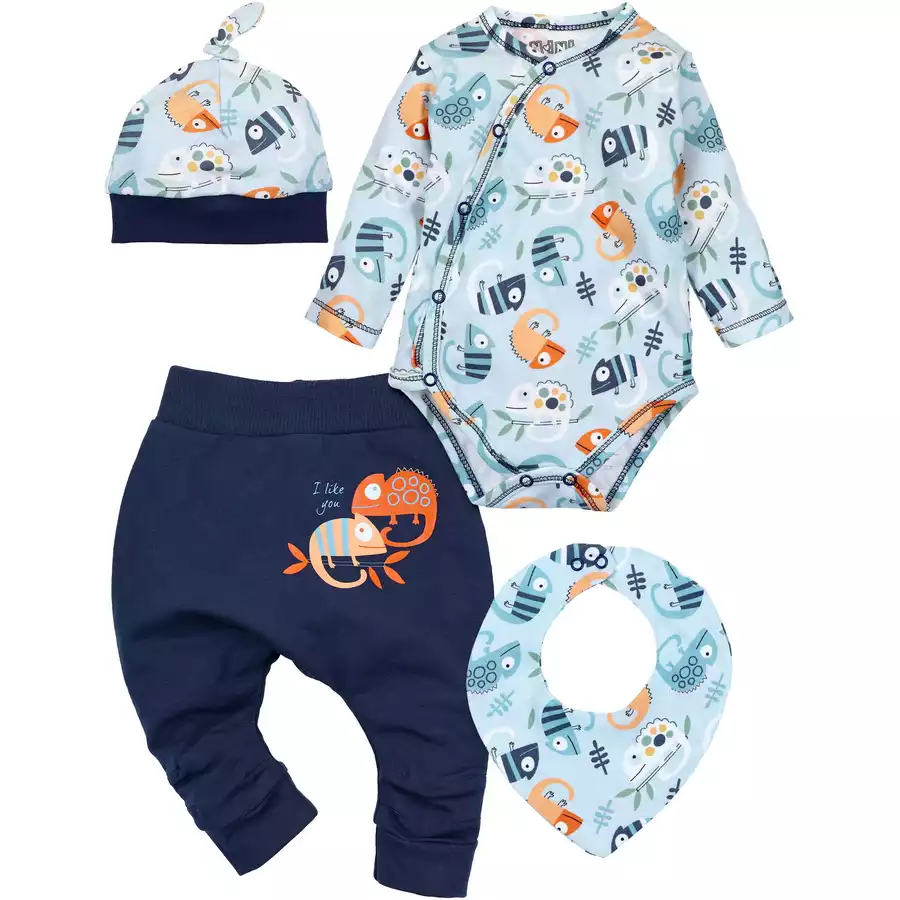 Nini 4tlg Set Chamäleon blau