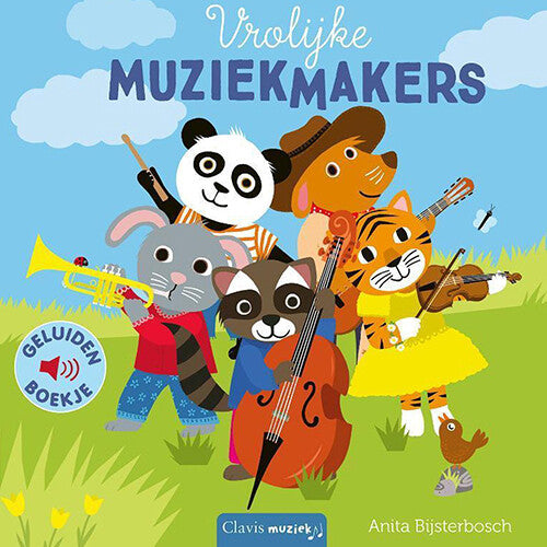 Uitgeverij clavis geluidenboek vrolijke muziekmakers