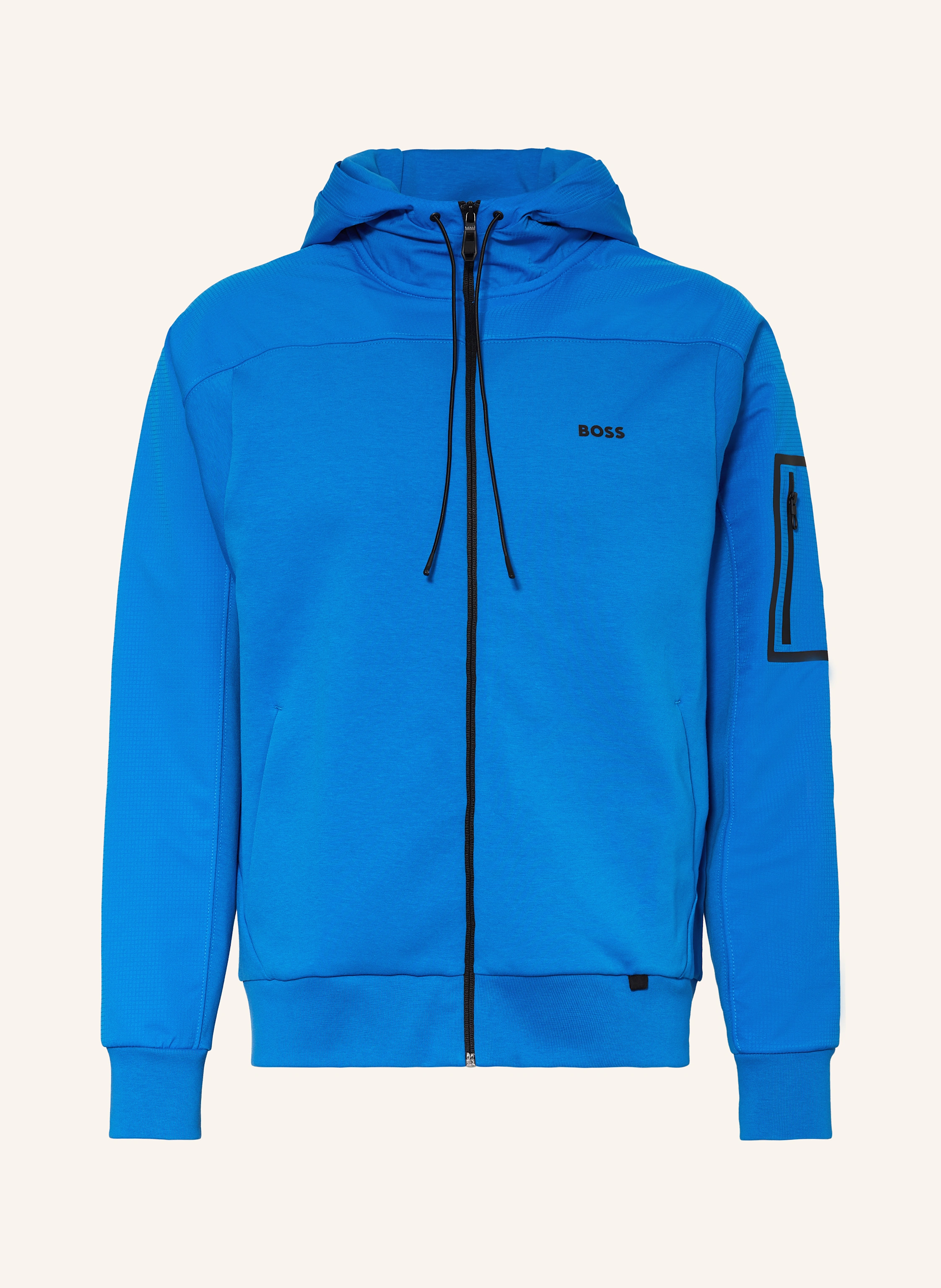 BOSS Sweatjacke SARIQ im Materialmix