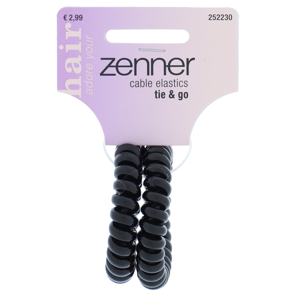 Zenner Haarelastiek Cable Zwart2 stuks