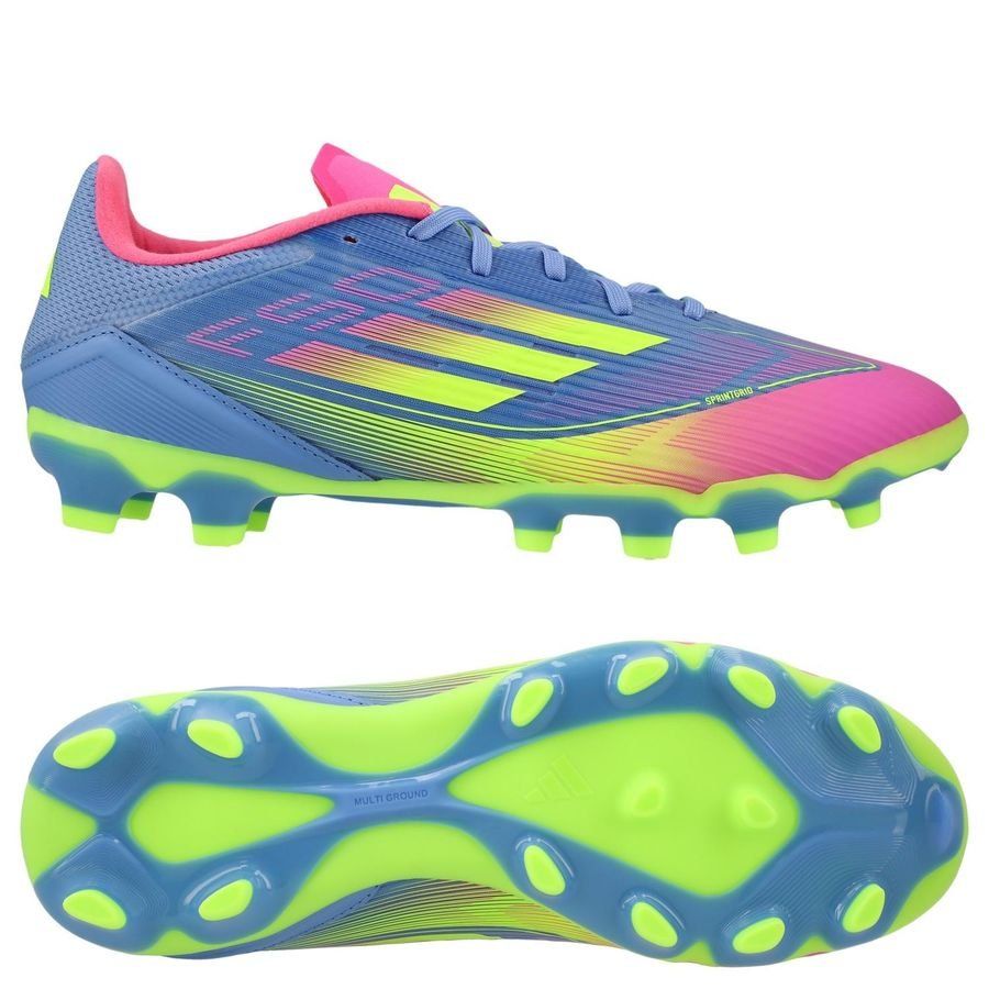 adidas F50 League MG Celestial Victory - Blue Fusion/Lucid Lemon/Lucid Pink