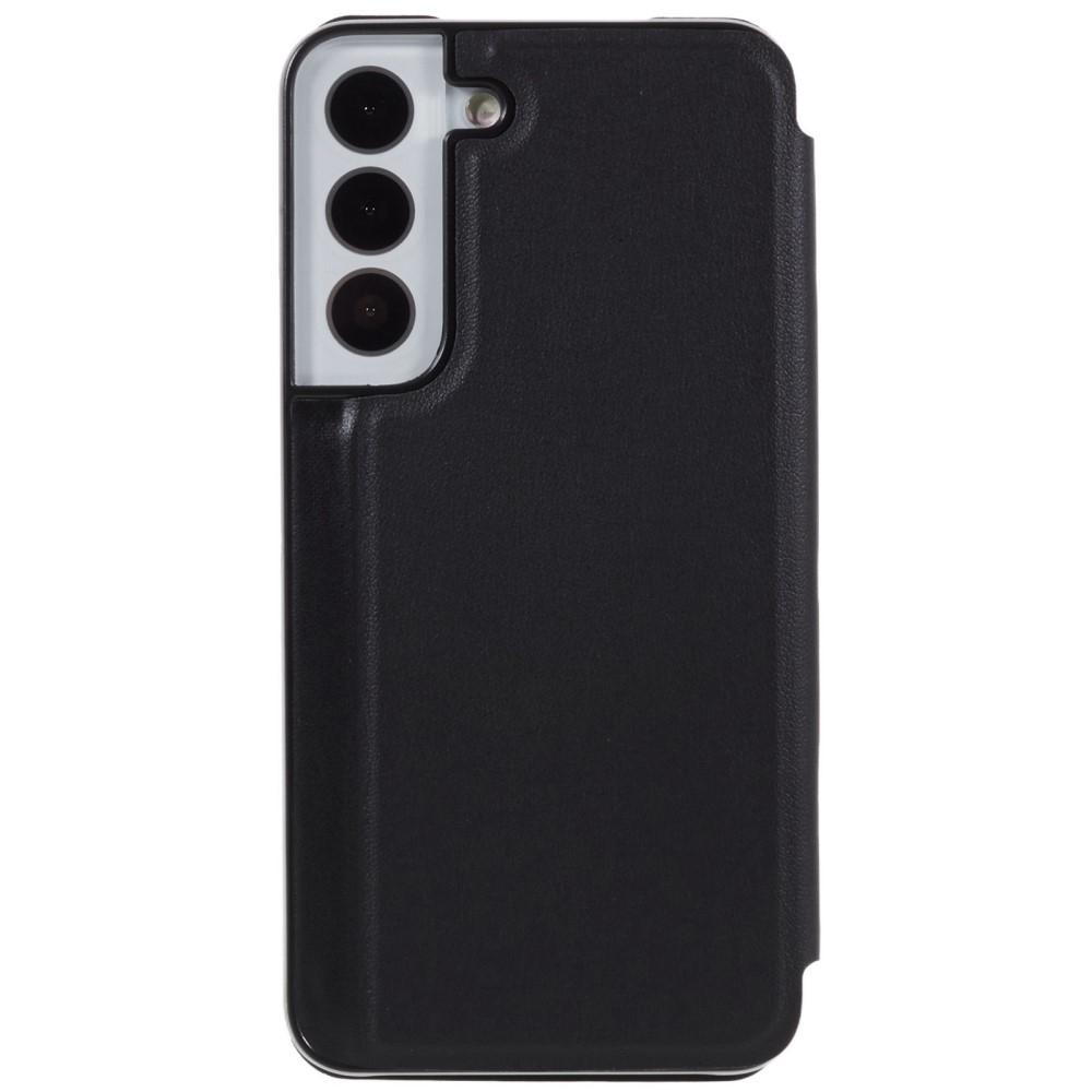 Samsung Galaxy S22 5G Leder Hülle Slim Window View Flip Case - Schwarz