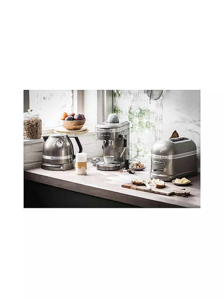 KITCHENAID Espressomaschine Artisan 5KES6503MS Medaillonsilber silber