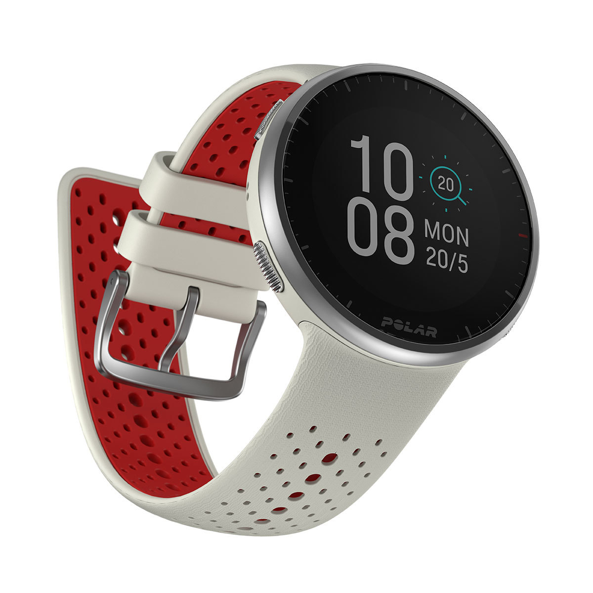 Polar Pacer Pro Sporthorloge Wit/Rood S-L