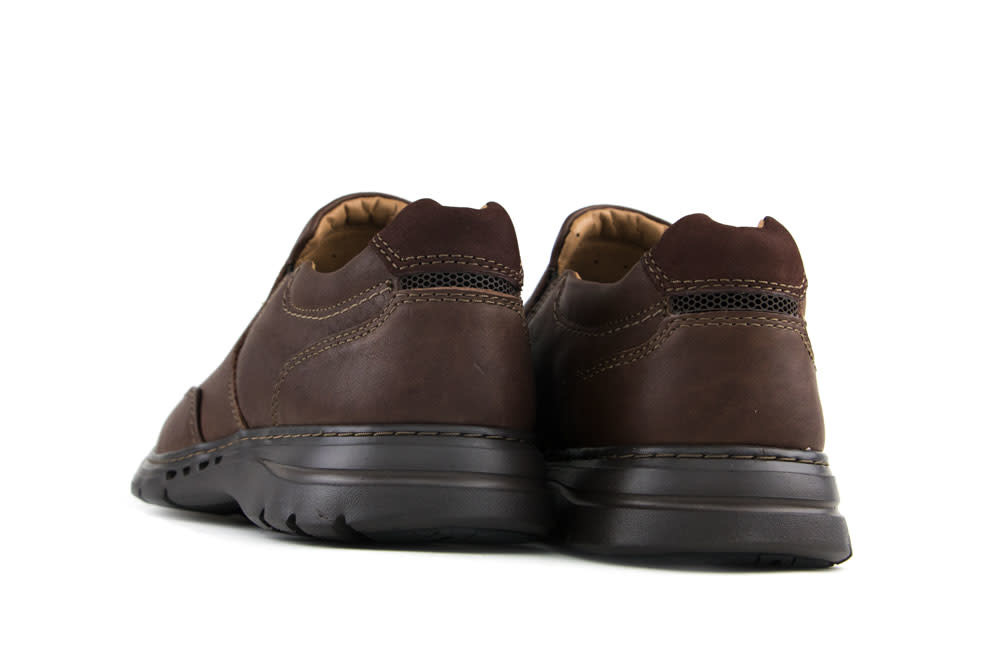 Clarks Un Brawley Step Mahogany Leather