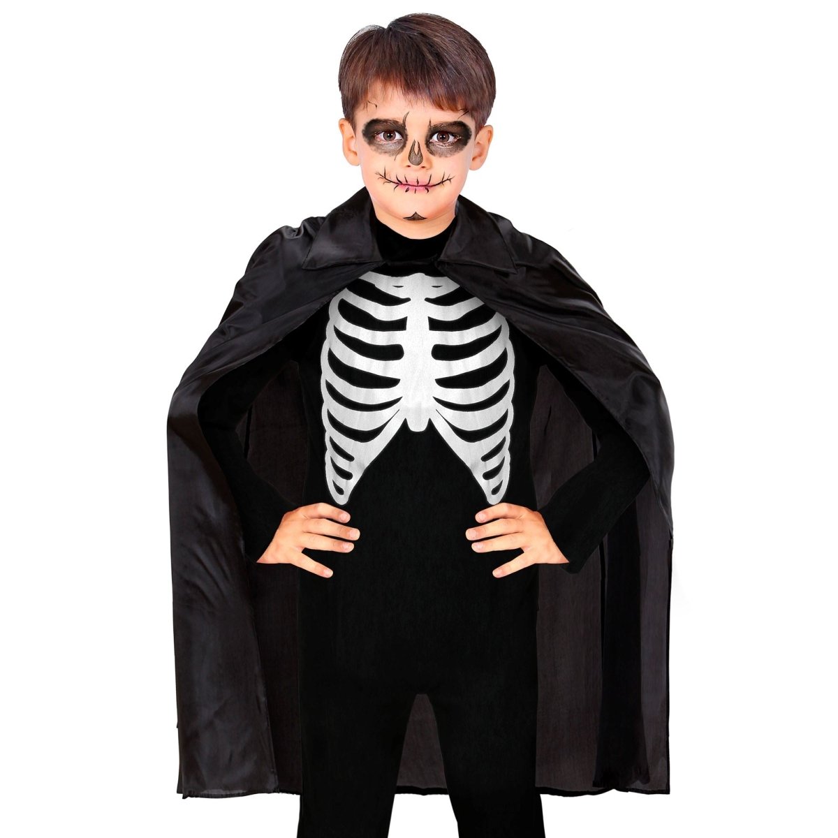 Halloween Cape Zwart Kind 90cm
