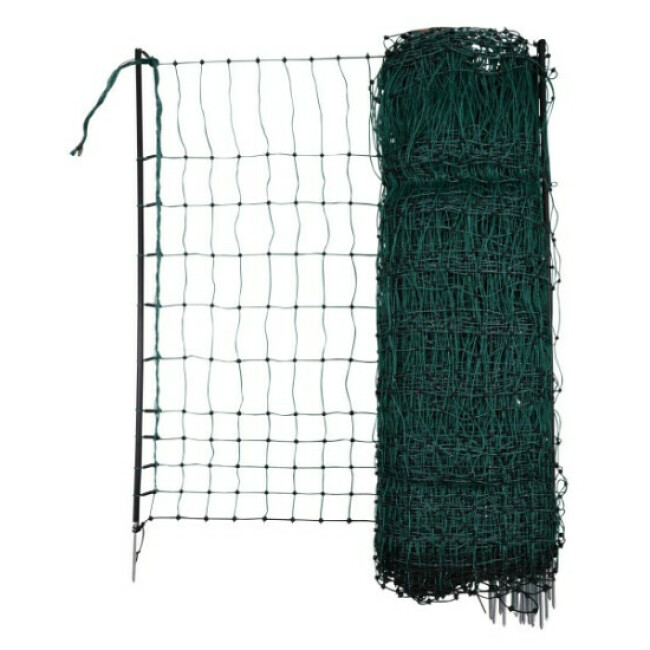 Filet non électrifiable Kerbl pour volaille vert de 50 m x 106 cm pointe unique
