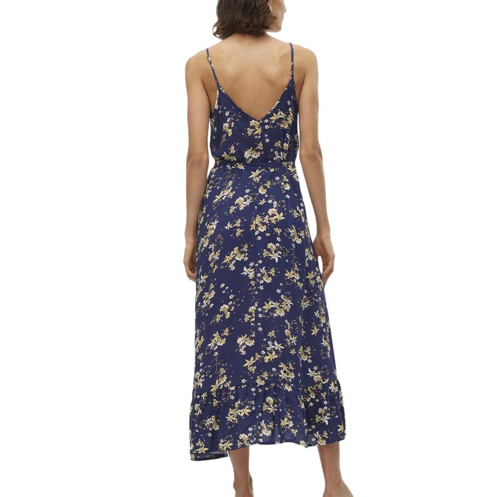 Vero Moda Robe Marine/Jaune à Motifs Femme Vero Moda Easy Joy