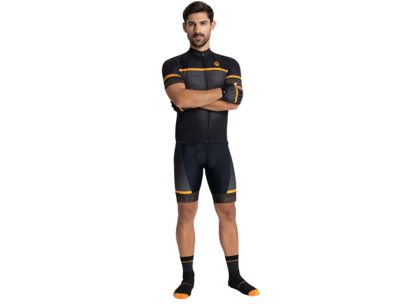 Rogelli Hero 2 Cykeltrøje, Black/Orange