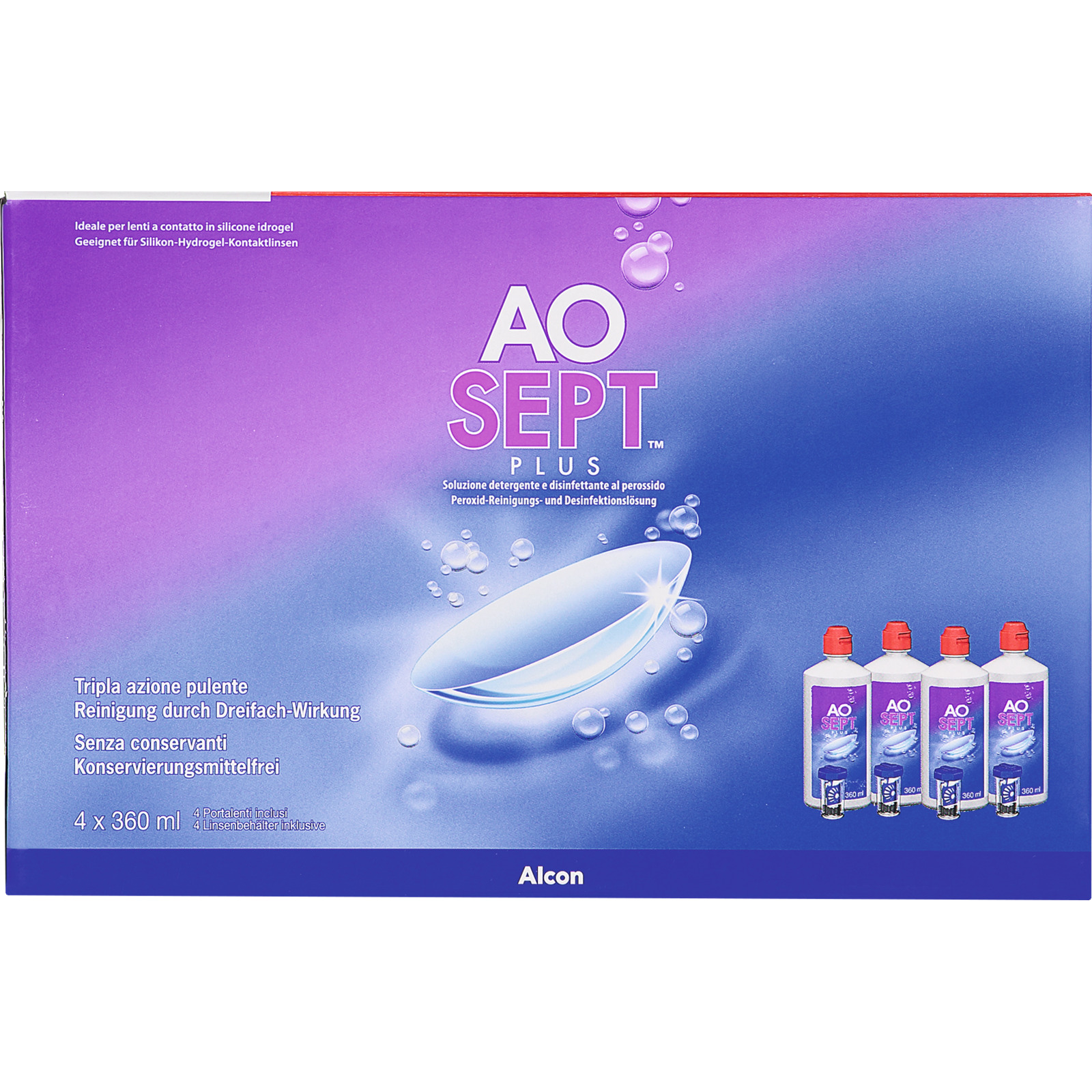 AOSEPT Plus Pflegemittel 4x360ml