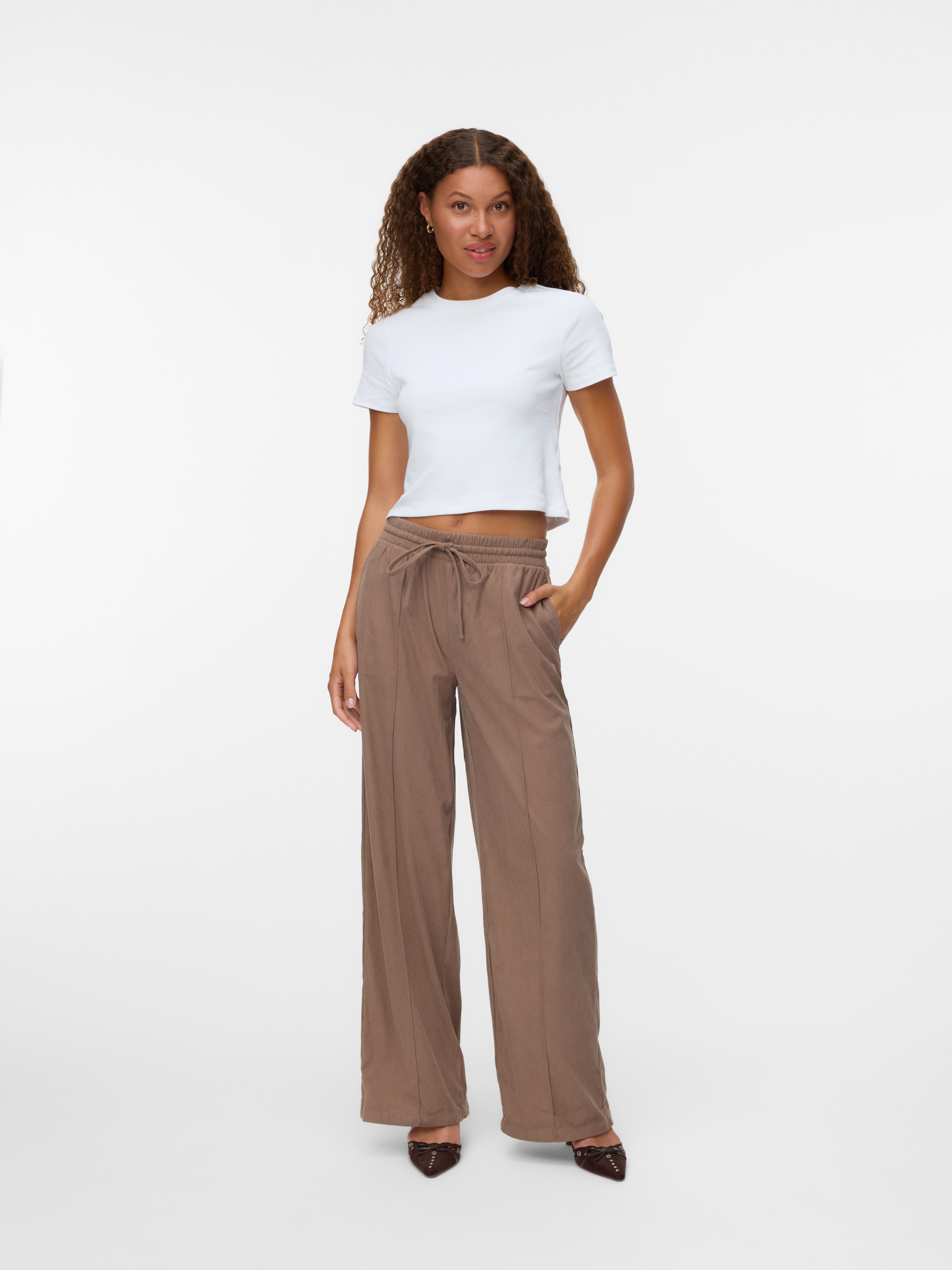 VMVILJA High waist fluwelen Broek