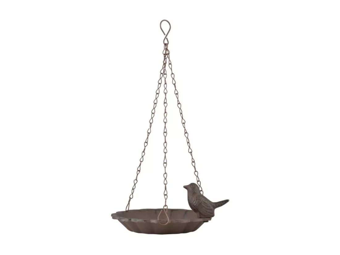 Mangeoire à oiseaux suspendu avec oiseau décoratif 1 oiseau
