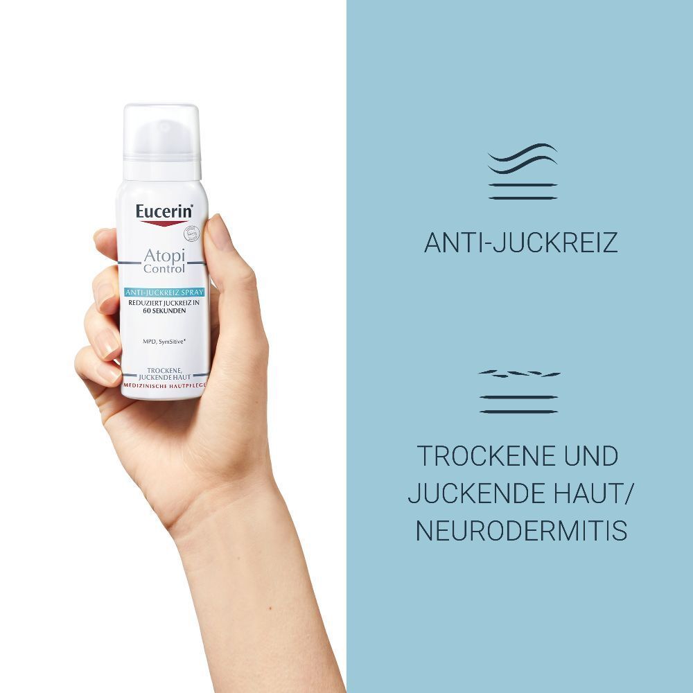 Eucerin® AtopiControl Anti-Juckreiz Spray – Sofort lindernde Wirkung bei Neurodermitis und sehr trockener Haut - Jetzt 3€ sparen mit Code 