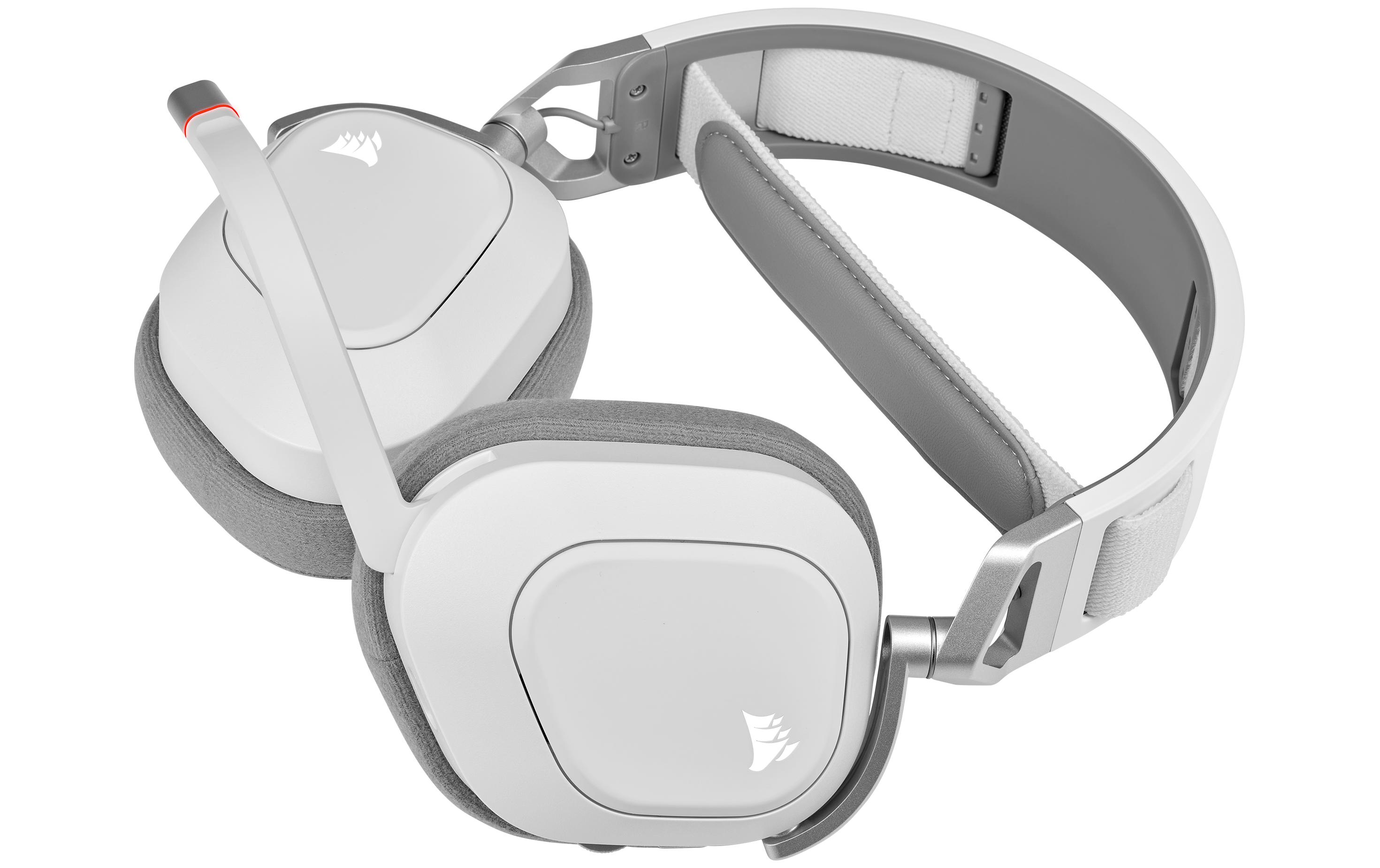 Headset HS80 RGB iCUE Weiss<br>Kabelloses Surround-Sound Gaming-Headset