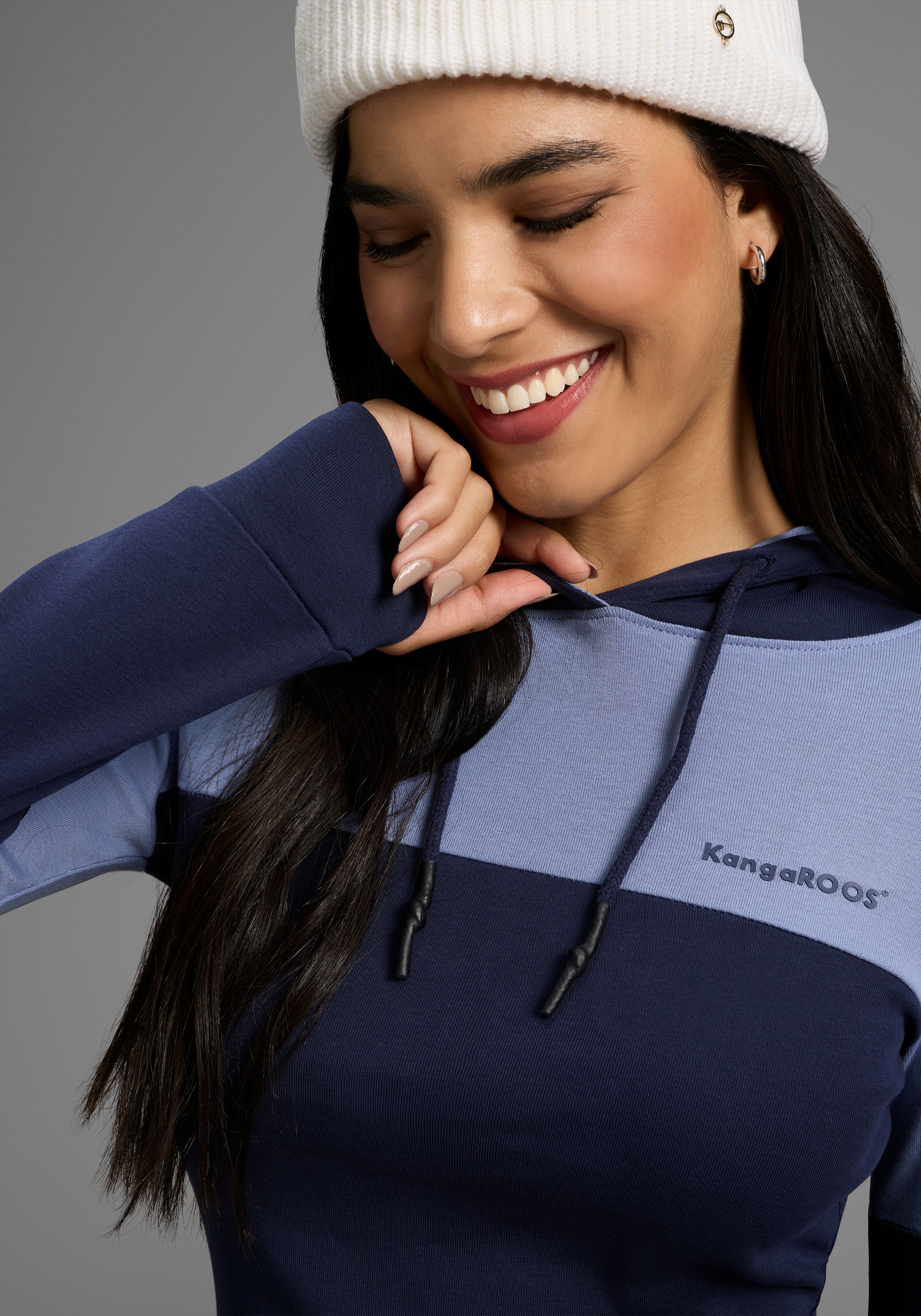 KangaROOS Kapuzenshirt , mit Colorblock
