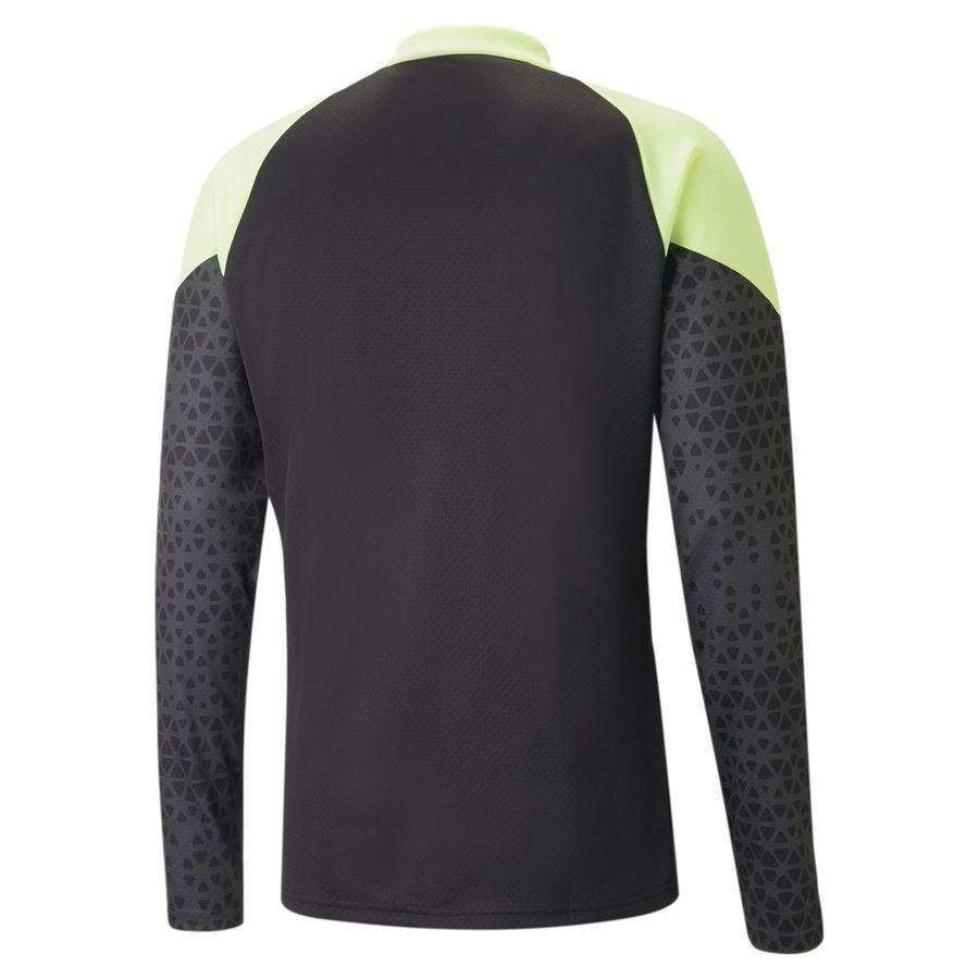 PUMA Maillot d'Entraînement IndividualCUP Fermeture Éclair 1/4 - Noir/Jaune