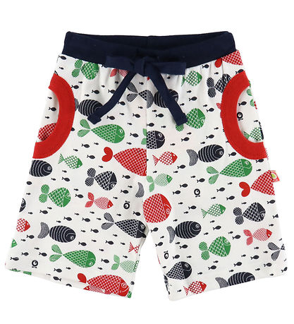 Katvig Shorts - Weißer m. Fisch