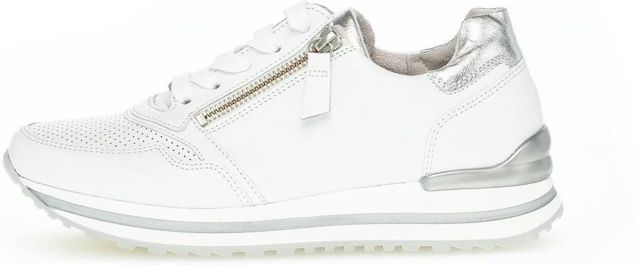 Gabor Witte Zilveren Leren Sport Basket Multicolor Dames