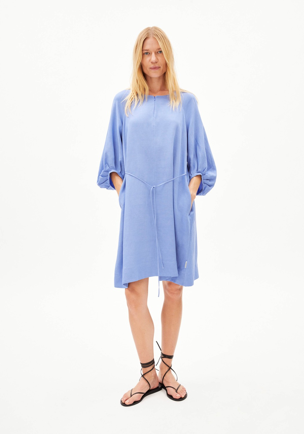 Armedangels Webkleid Atessaa Lino Blue Bloom