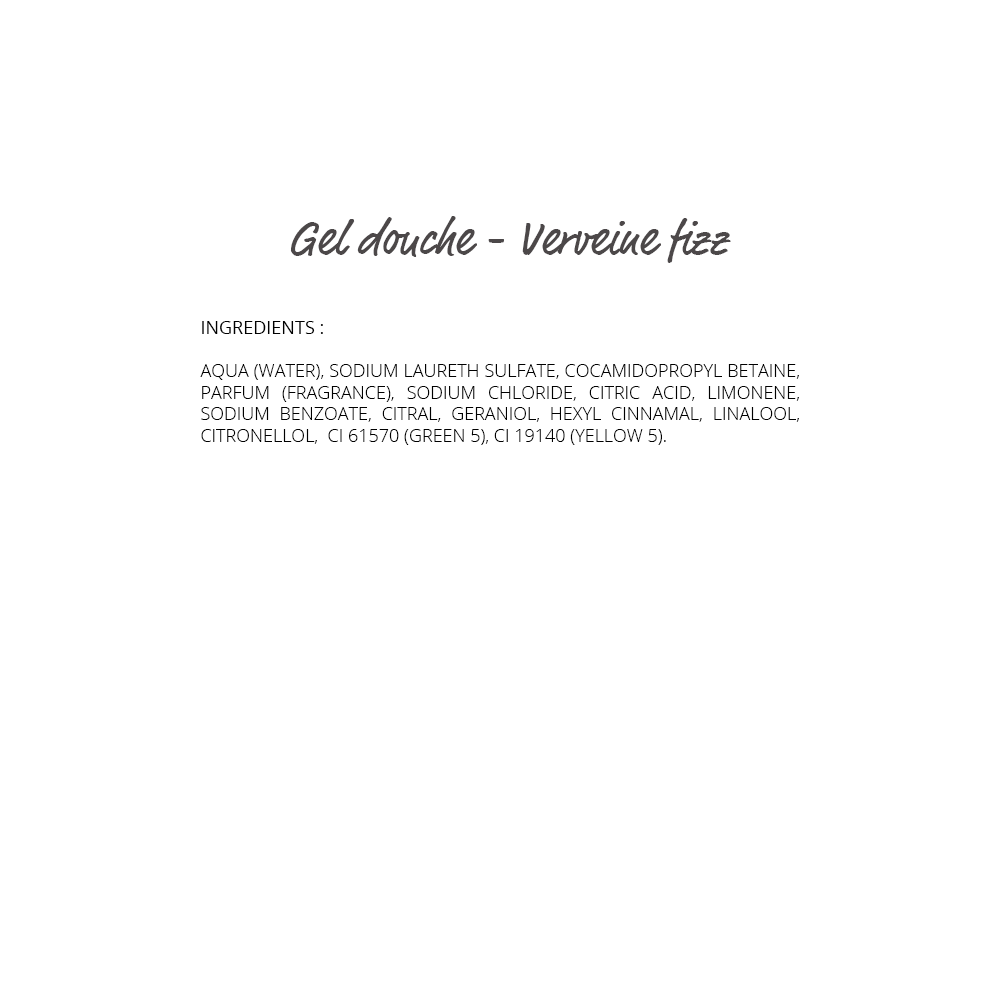 Verveine fizz Gel douche 250ml