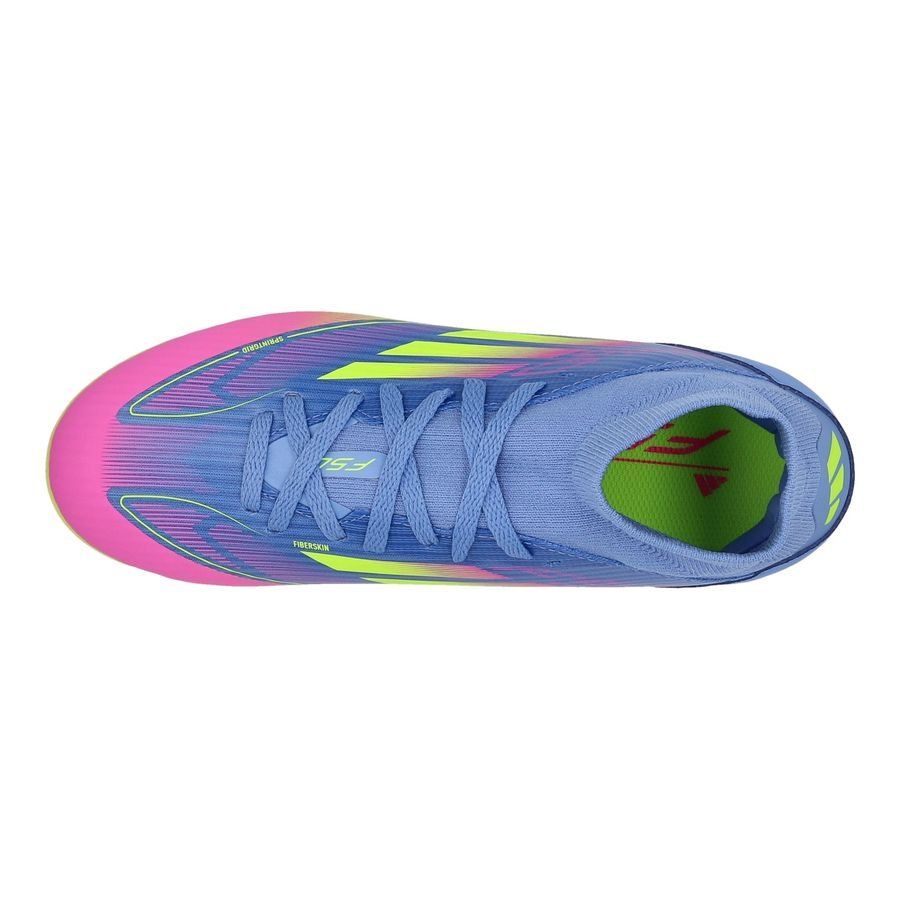 adidas F50 League Mid FG/AG Celestial Victory - Blue Fusion/Lucid Lemon/Lucid Pink Enfant