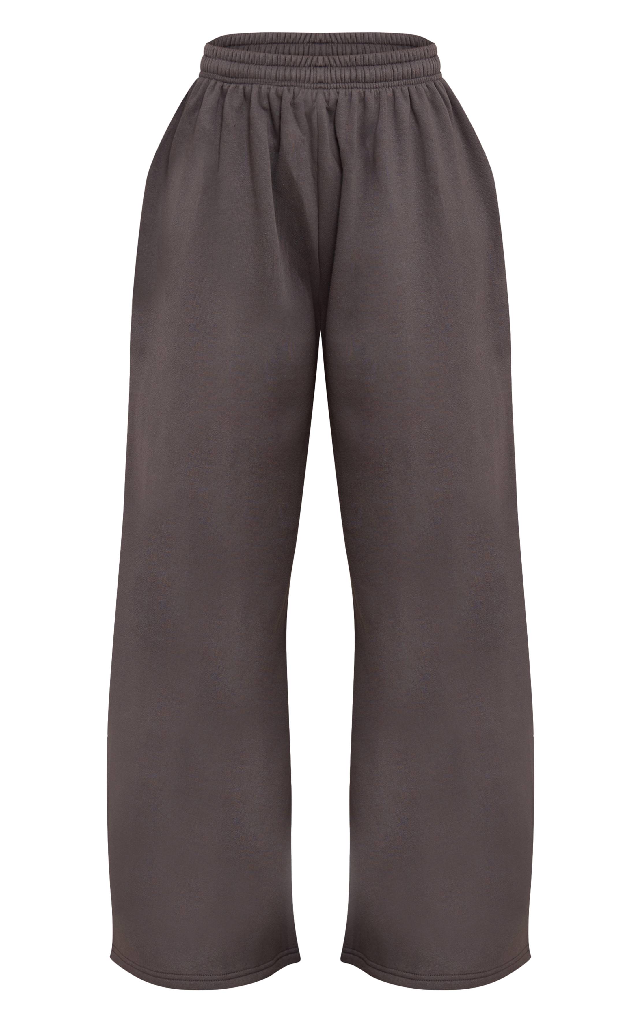 Charbon Jogging Taille Haute Jambes Larges