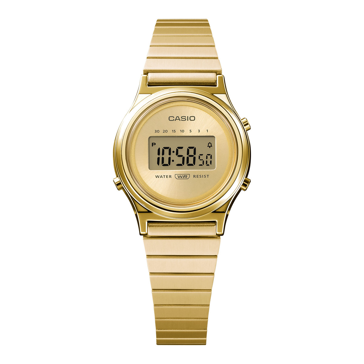Montre CASIO VINTAGE femme bracelet acier inoxydable jaune