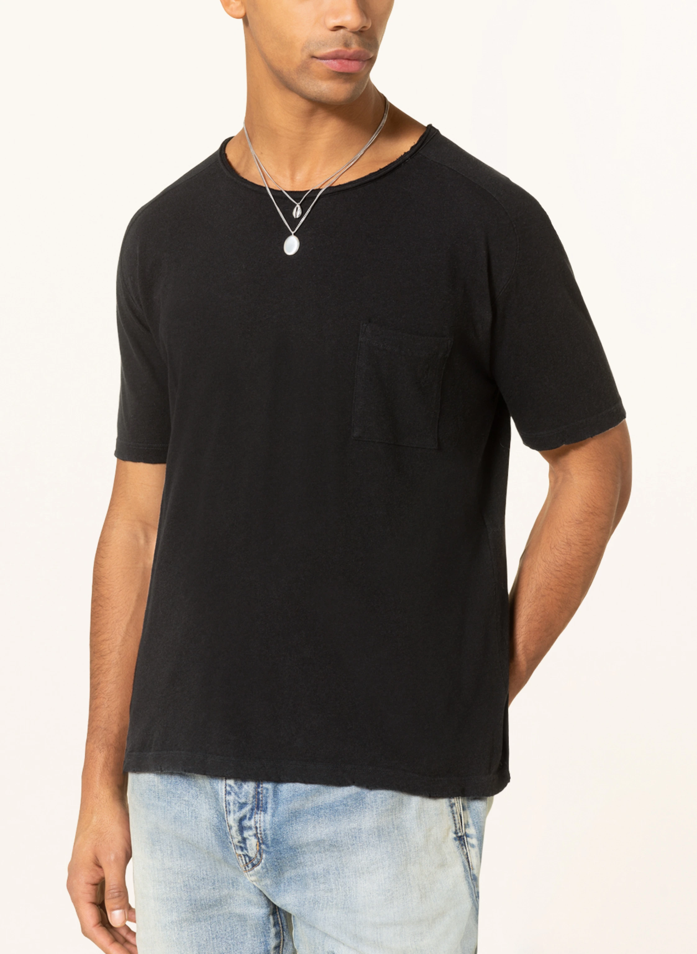SAINT LAURENT T-Shirt mit Leinen
