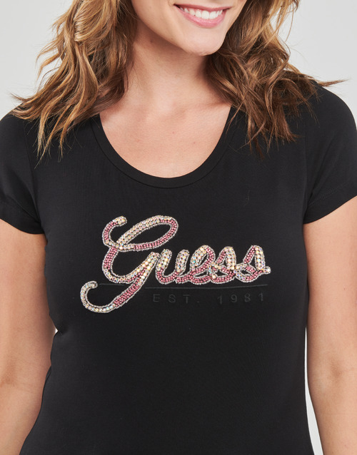 Guess - SS RN GUESS SCRIPT TEE - Noir