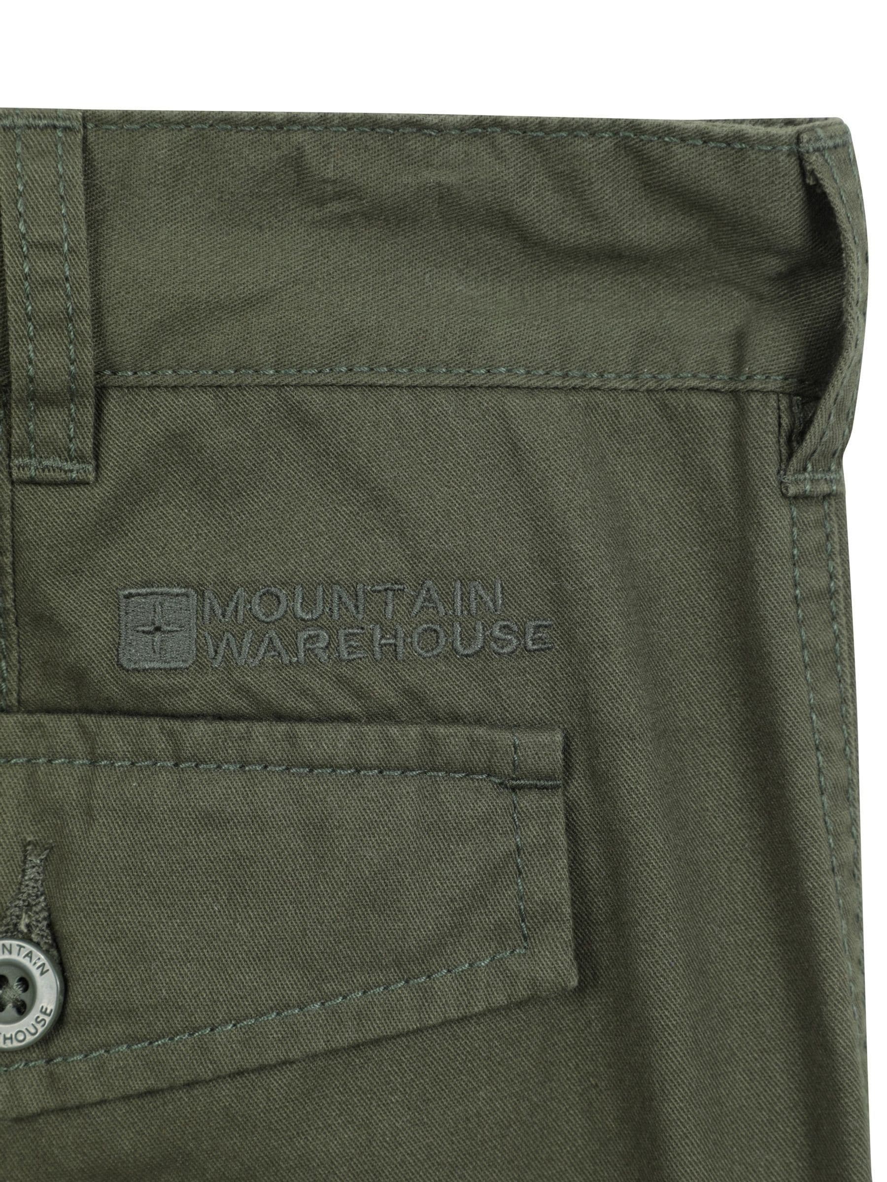 Groen - Mountain Warehouse Mens Lakeside 100% Cotton Cargo Shorts
